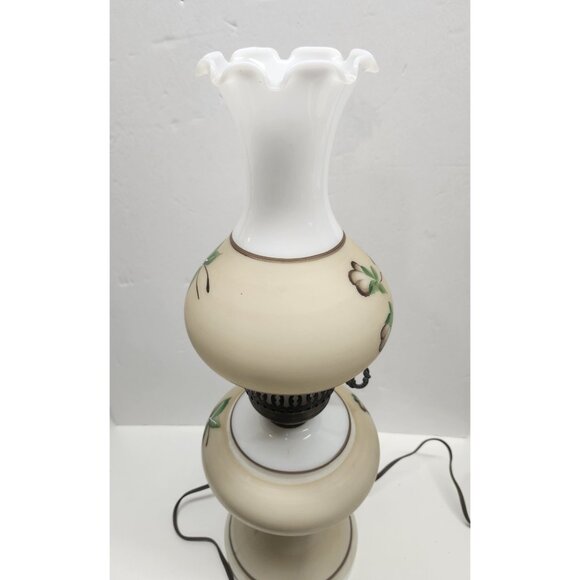 Tiered Vintage Lamp Milk Glass Vintage GWTW Tested & Works Mid-Century Gone With - Picture 11 of 16